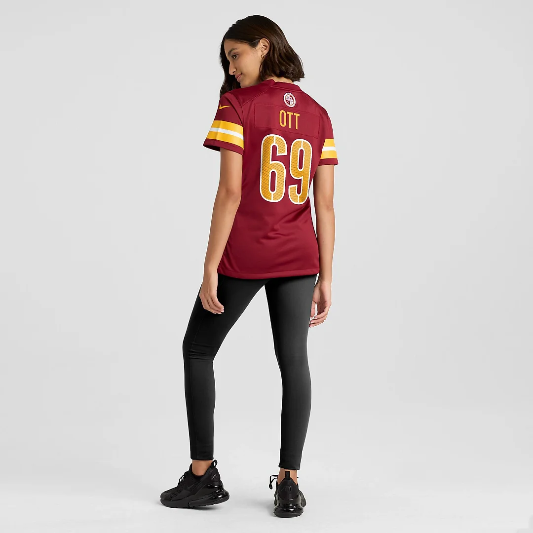 Zennovawear Tyler Ott Washington Commanders Women's Team Game Jersey - Burgundy