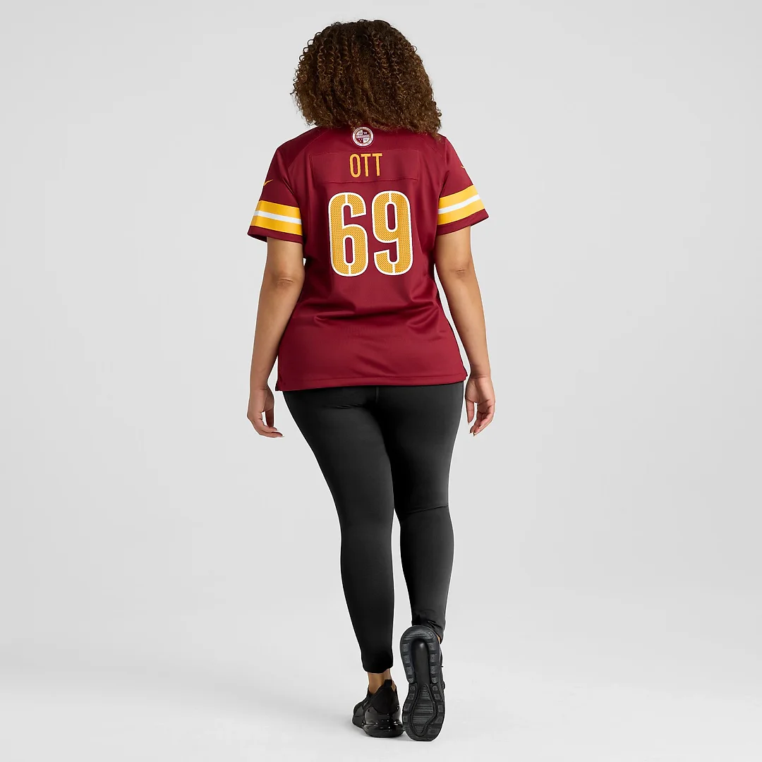 Zennovawear Tyler Ott Washington Commanders Women's Team Game Jersey - Burgundy