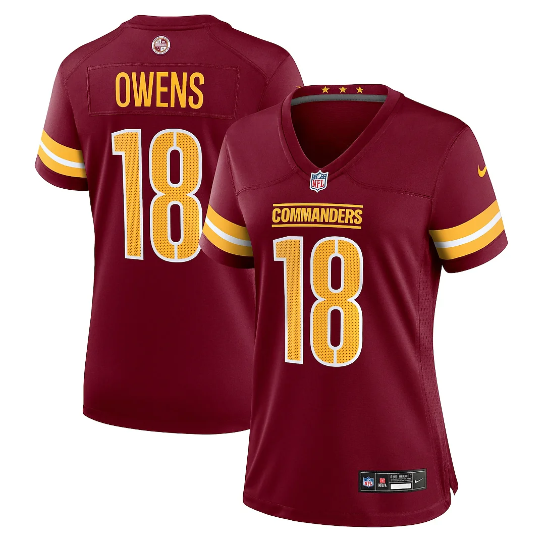 Zennovawear Tyler Owens Washington Commanders Women's Team Game Jersey - Burgundy