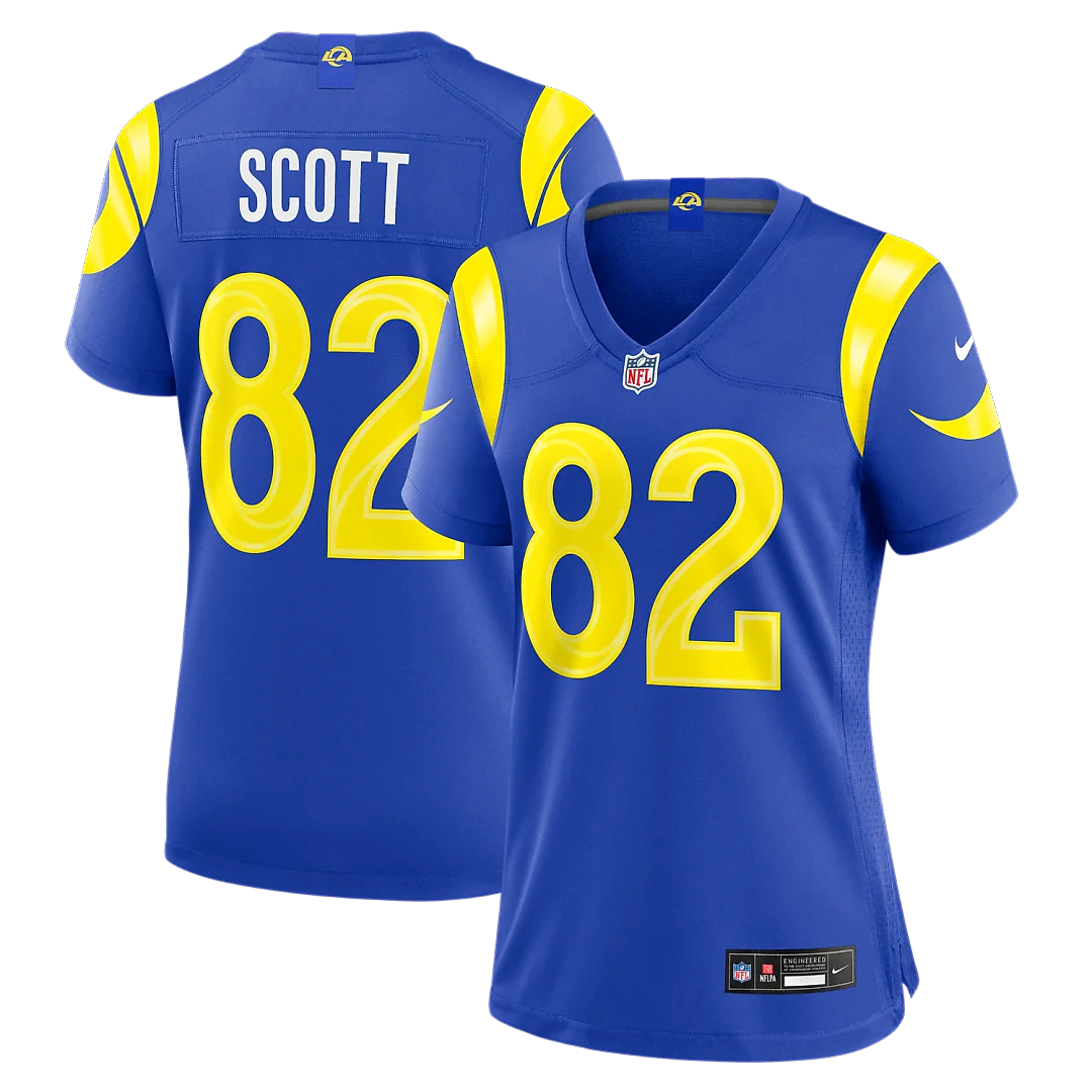 Zennovawear Tyler Scott Los Angeles Rams Women's Team Game Jersey - Royal