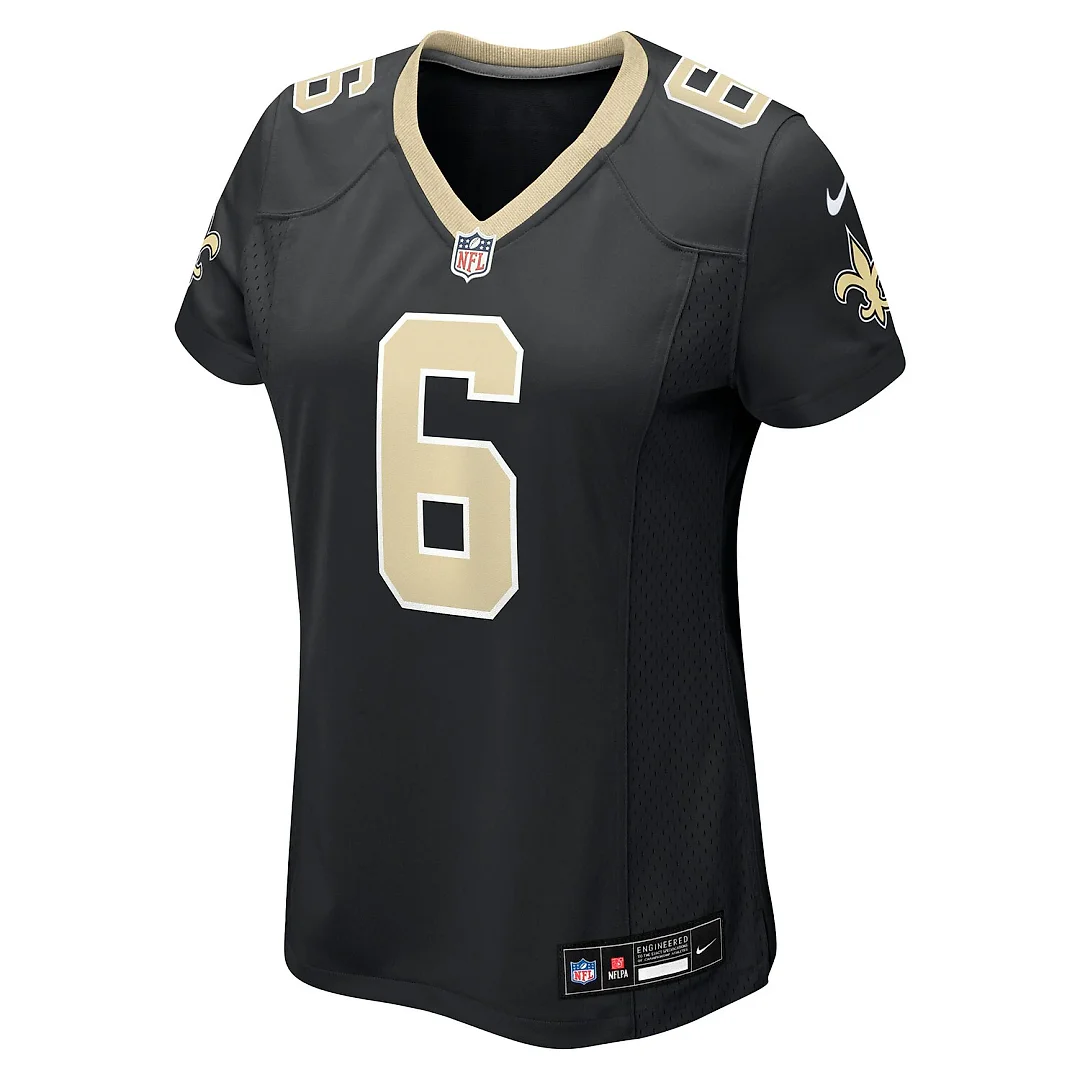 Zennovawear Tyler Shough New Orleans Saints Women's Game Jersey - Black