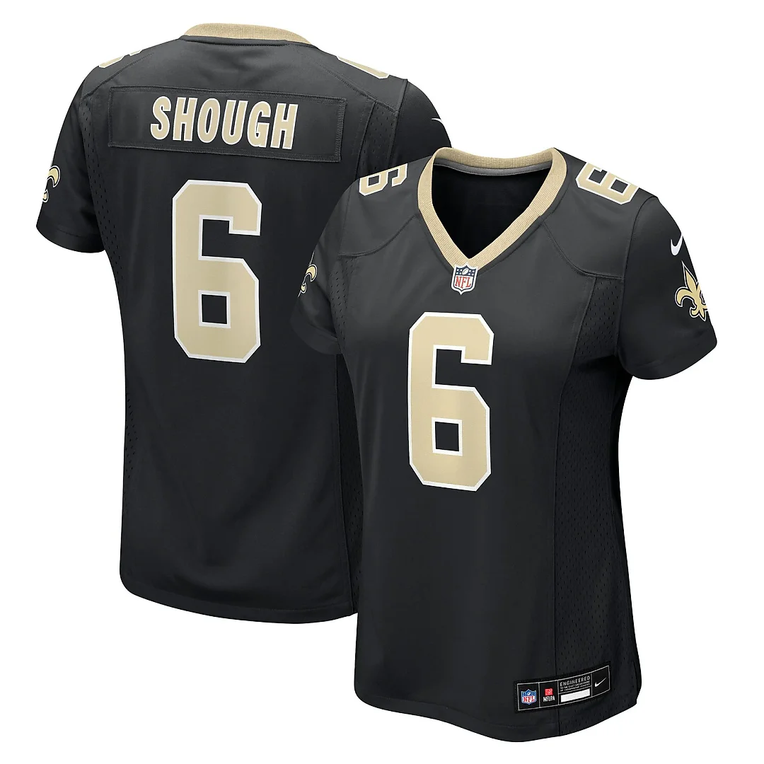 Zennovawear Tyler Shough New Orleans Saints Women's Game Jersey - Black
