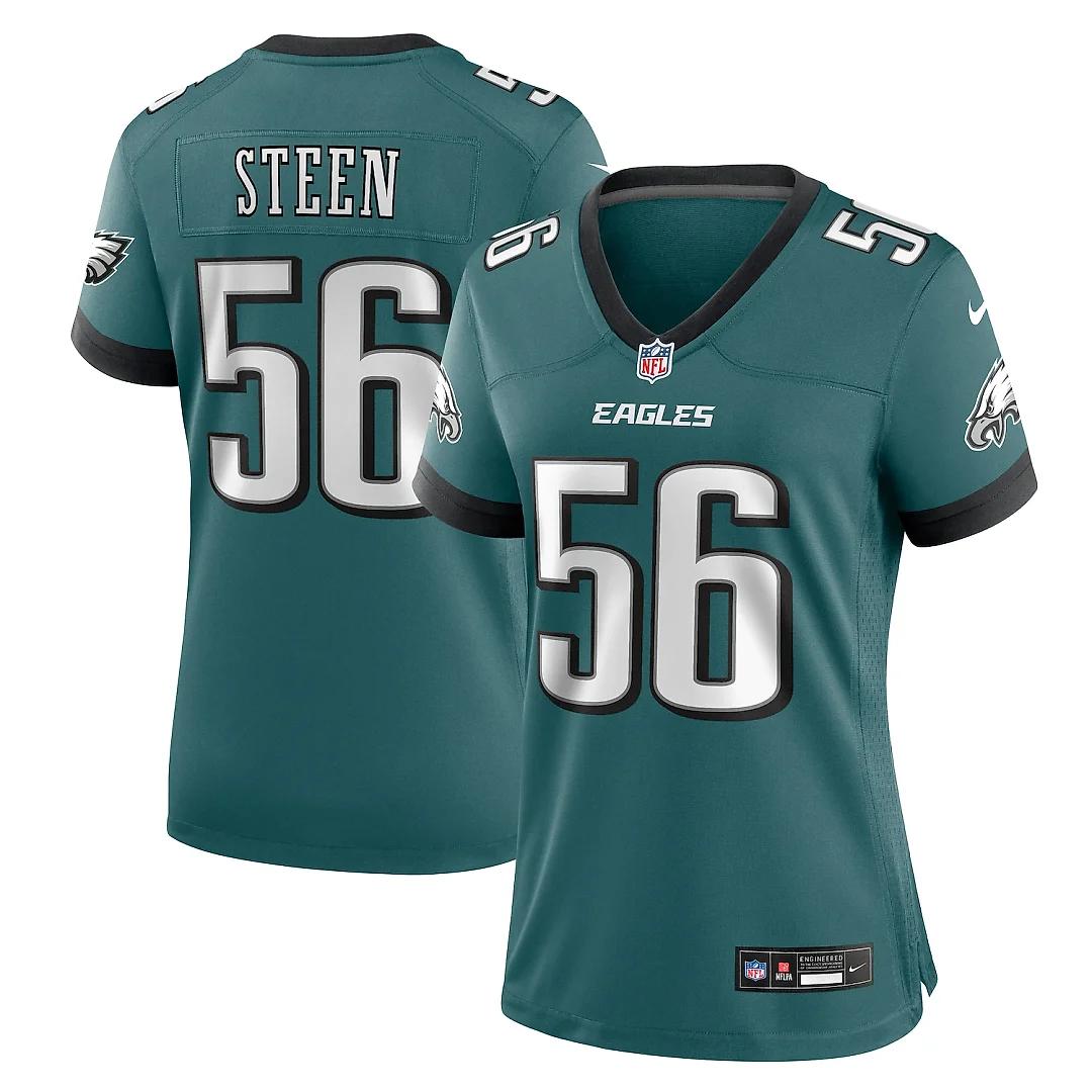 Zennovawear Tyler Steen Philadelphia Eagles Women's Team Game Jersey - Midnight Green