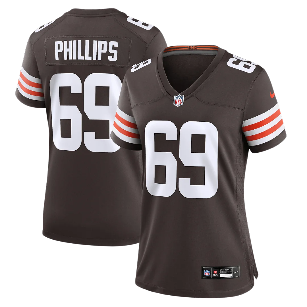 Zennovawear Tyre Phillips Cleveland Browns Women's Team Game Jersey - Brown