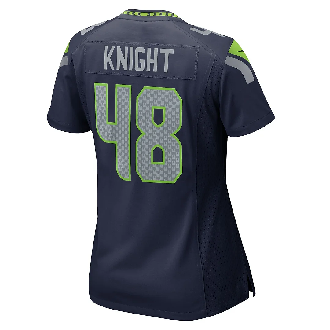 Zennovawear Tyrice Knight Seattle Seahawks Women's Team Game Jersey - College Navy