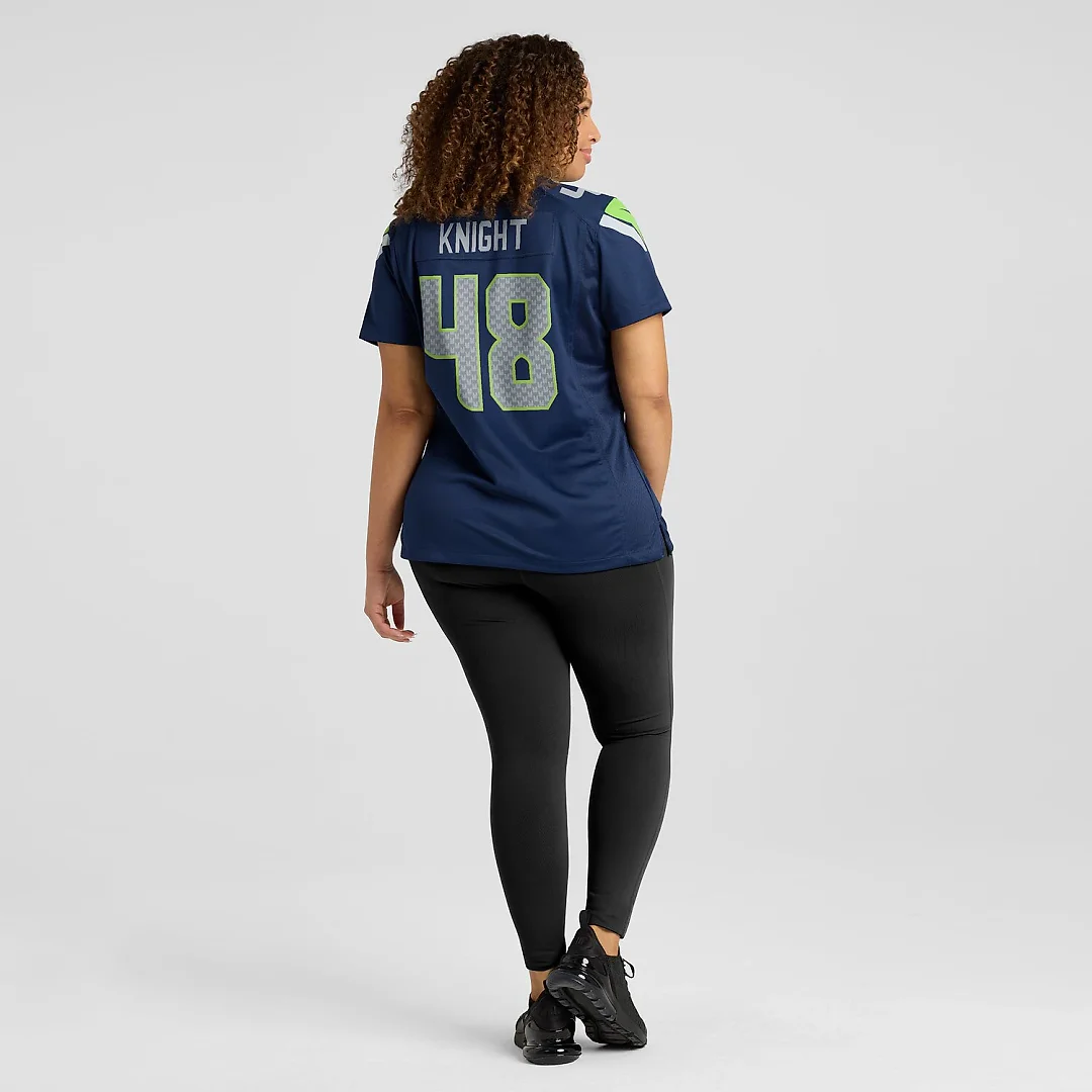 Zennovawear Tyrice Knight Seattle Seahawks Women's Team Game Jersey - College Navy
