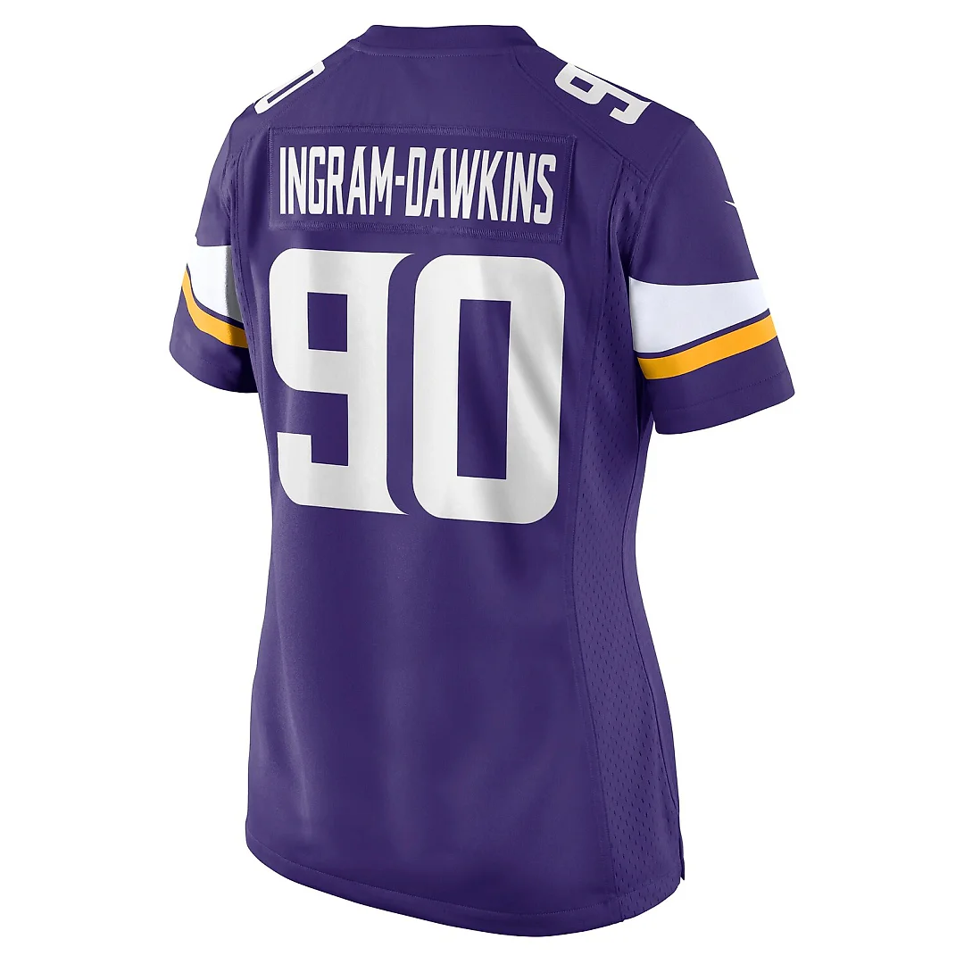 Zennovawear Tyrion Ingram-Dawkins Minnesota Vikings Women's Team Game Jersey - Purple