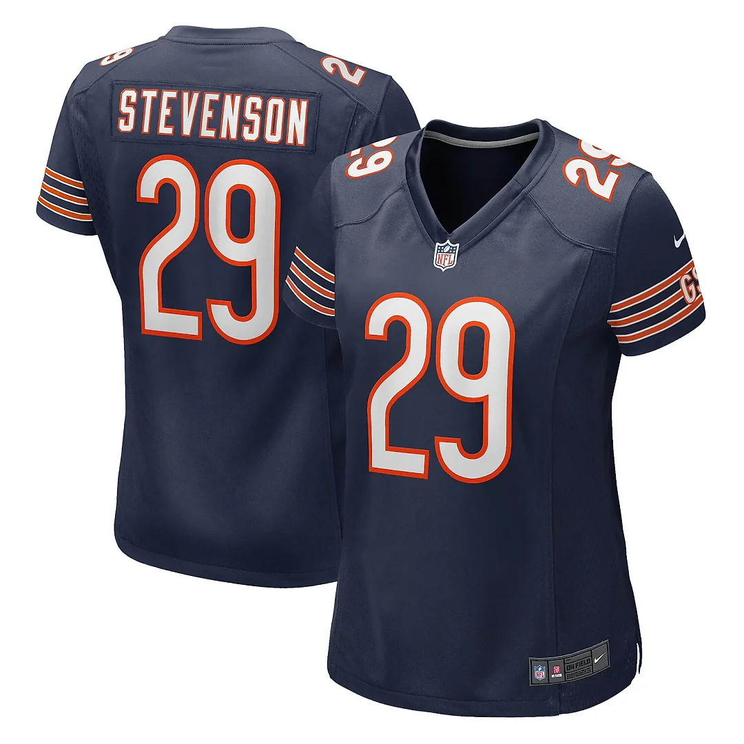Zennovawear Tyrique Stevenson Chicago Bears Women's Game Jersey - Navy