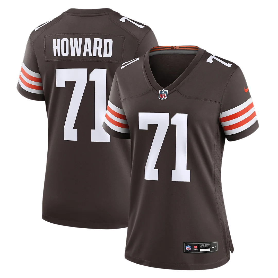 Zennovawear Tytus Howard Cleveland Browns Women's Team Game Jersey - Brown