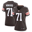 Zennovawear Tytus Howard Cleveland Browns Women's Team Game Jersey - Brown