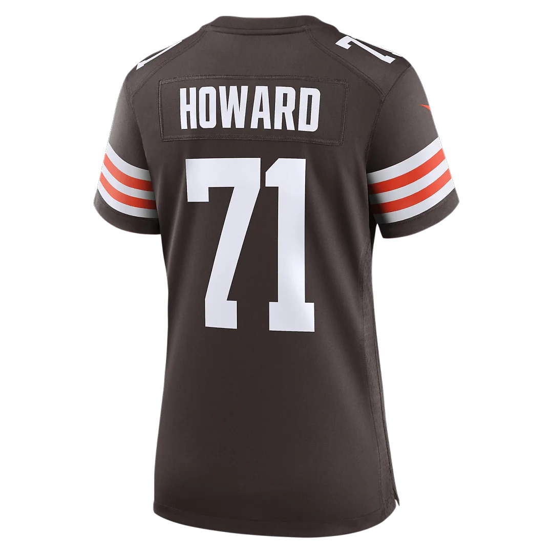 Zennovawear Tytus Howard Cleveland Browns Women's Team Game Jersey - Brown