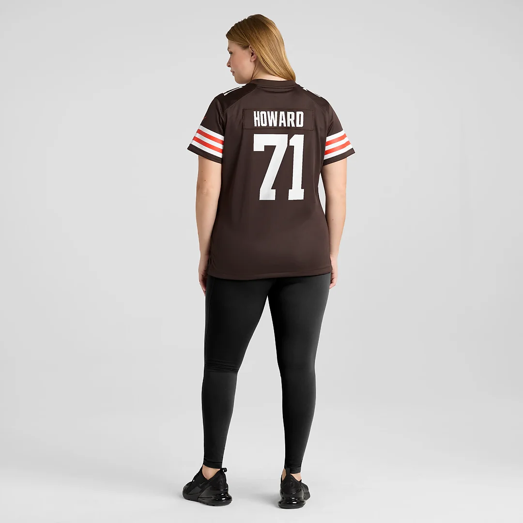 Zennovawear Tytus Howard Cleveland Browns Women's Team Game Jersey - Brown