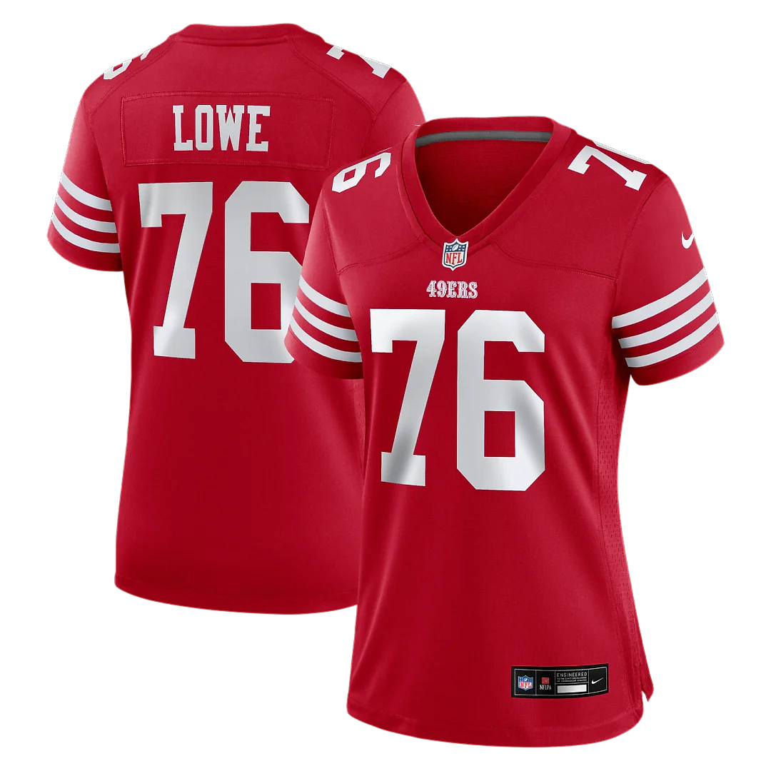 Zennovawear Vederian Lowe San Francisco 49ers Women's Team Game Jersey - Scarlet