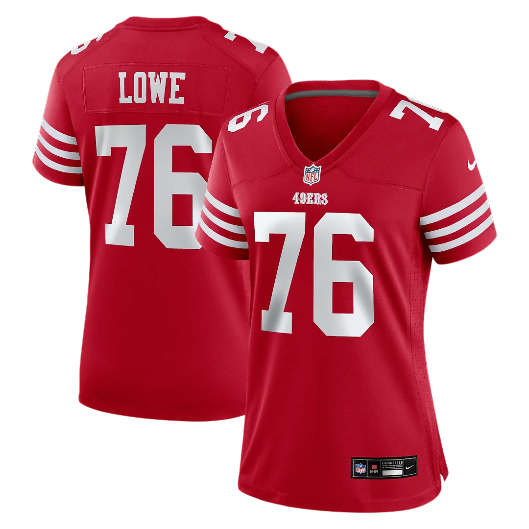 Zennovawear Vederian Lowe San Francisco 49ers Women's Team Game Jersey - Scarlet