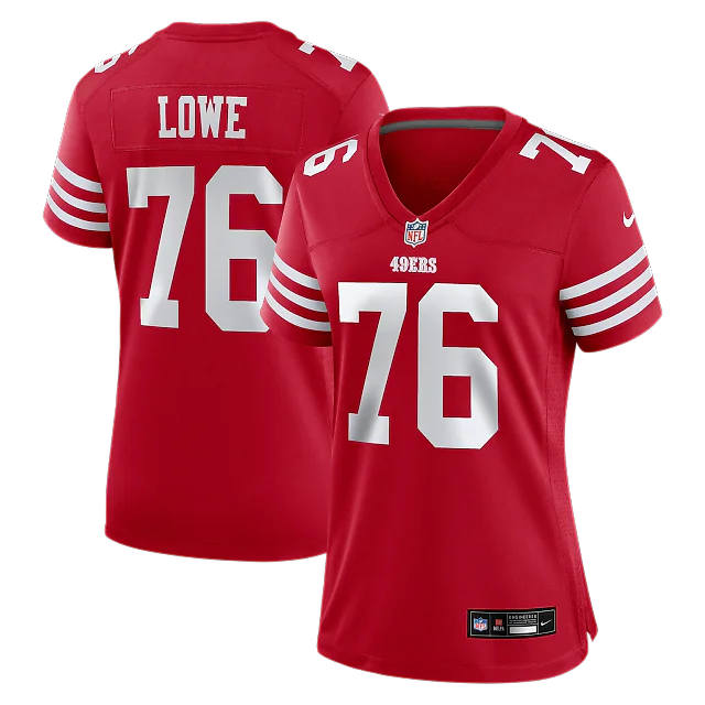 Zennovawear Vederian Lowe San Francisco 49ers Women's Team Game Jersey - Scarlet