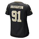 Zennovawear Vernon Broughton New Orleans Saints Women's Team Game Jersey - Black