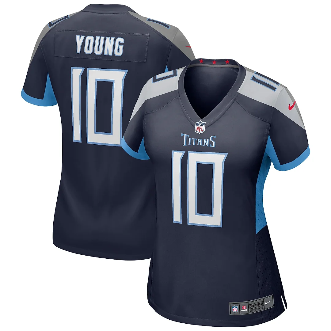 Zennovawear Vince Young Tennessee Titans Women's Game Retired Player Jersey - Navy