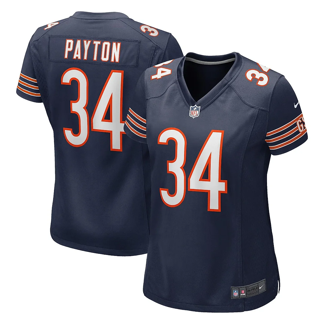 Zennovawear Walter Payton Chicago Bears Women's Game Retired Player Jersey - Navy