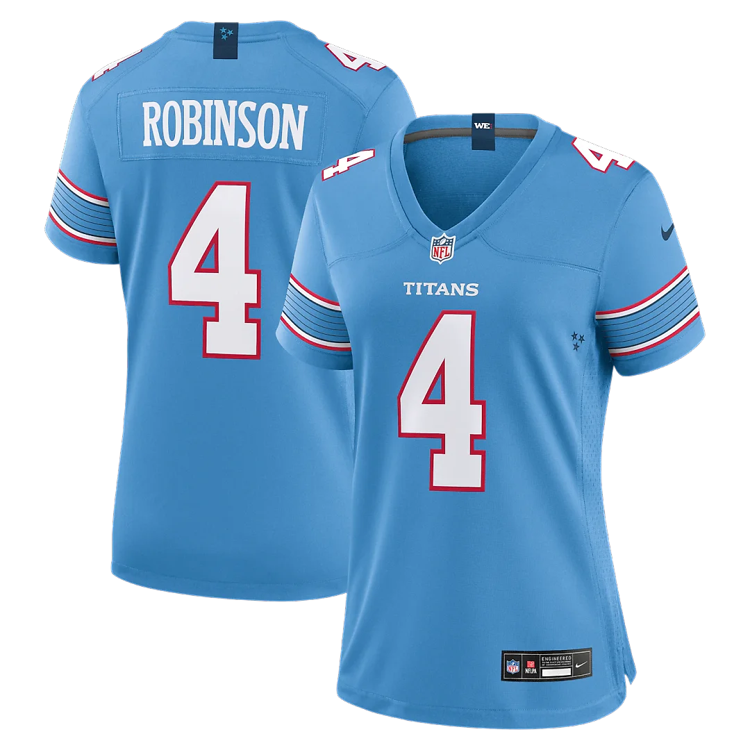 Zennovawear Wan'Dale Robinson Tennessee Titans Women's Team Game Jersey - Light Blue