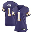 Zennovawear Warren Moon Minnesota Vikings Women's Classic Retired Player Game Jersey - Purple