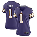 Zennovawear Warren Moon Minnesota Vikings Women's Classic Retired Player Game Jersey - Purple