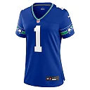 Zennovawear Warren Moon Seattle Seahawks Women's Throwback Retired Player Game Jersey - Royal