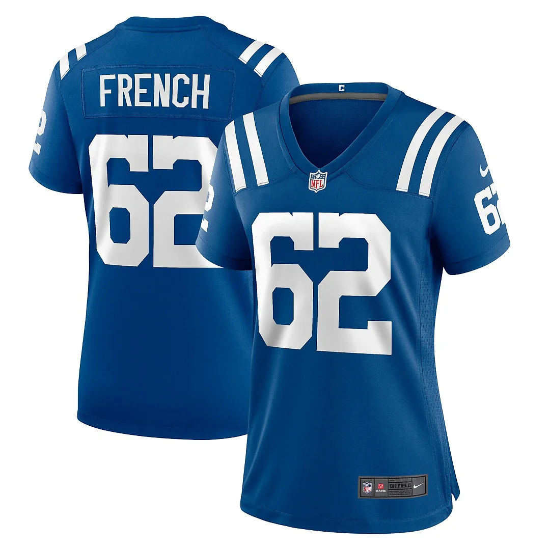Zennovawear Wesley French Indianapolis Colts Women's Game Player Jersey - Royal