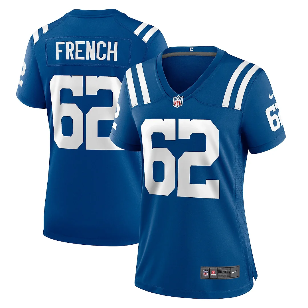 Zennovawear Wesley French Indianapolis Colts Women's Game Player Jersey - Royal