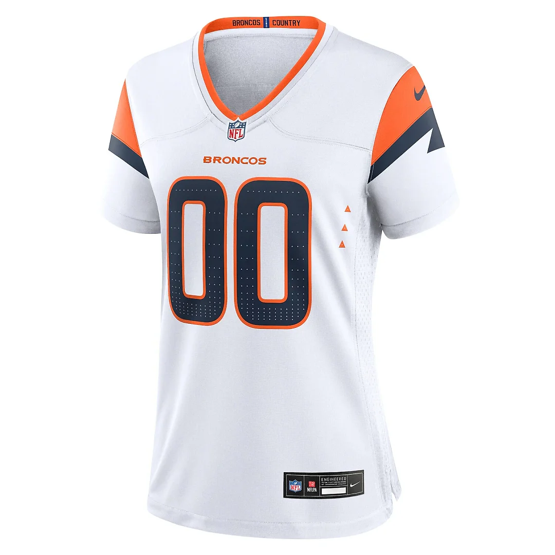 Zennovawear Denver Broncos Women's Custom Game Jersey - White