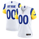 Zennovawear Los Angeles Rams Women's Custom Game Jersey - White