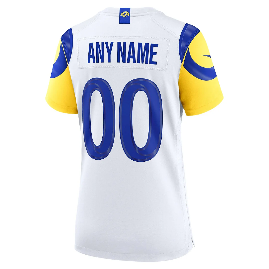 Zennovawear Los Angeles Rams Women's Custom Game Jersey - White