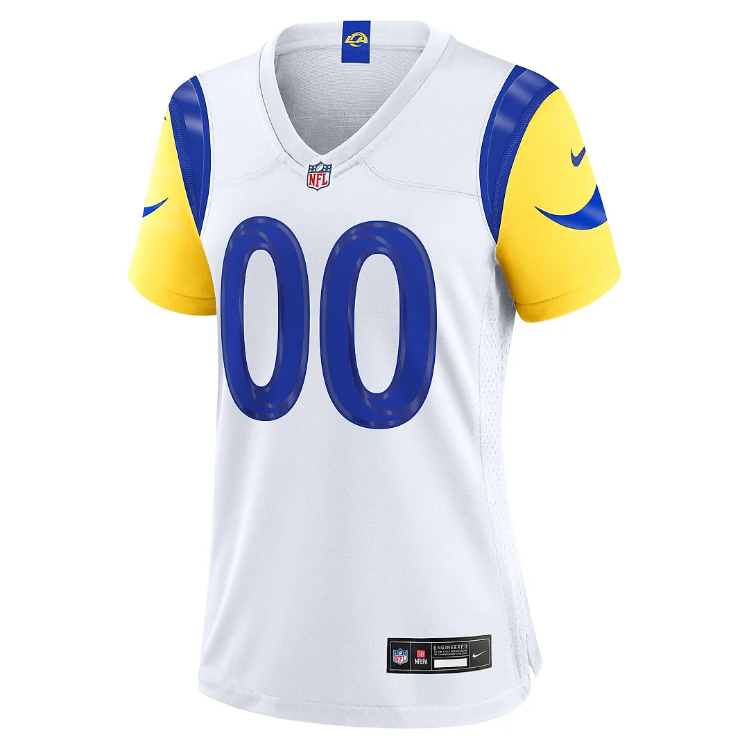 Zennovawear Los Angeles Rams Women's Custom Game Jersey - White