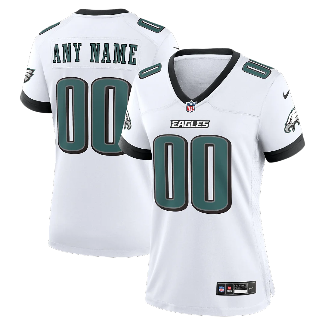 Zennovawear Philadelphia Eagles Women's Team Custom Game Jersey - White