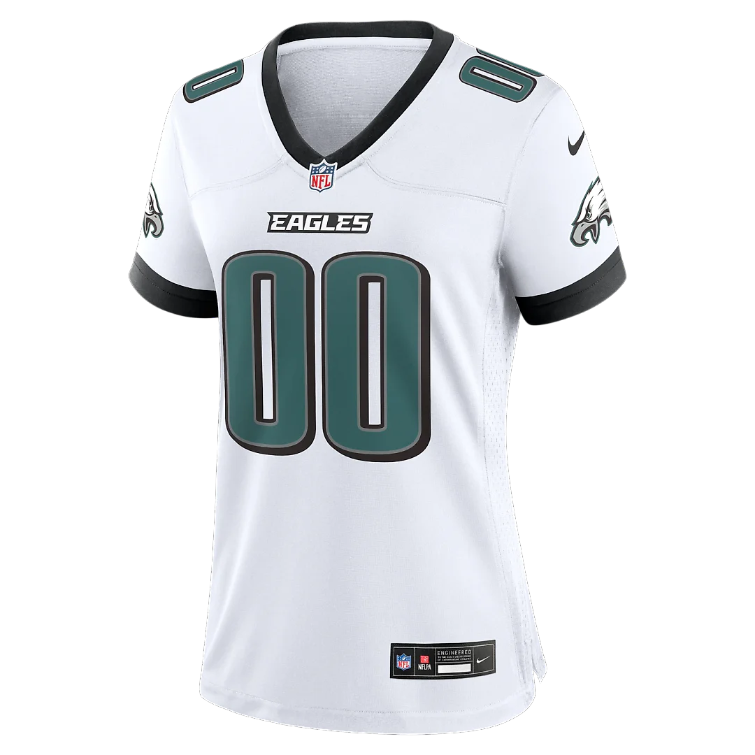 Zennovawear Philadelphia Eagles Women's Team Custom Game Jersey - White