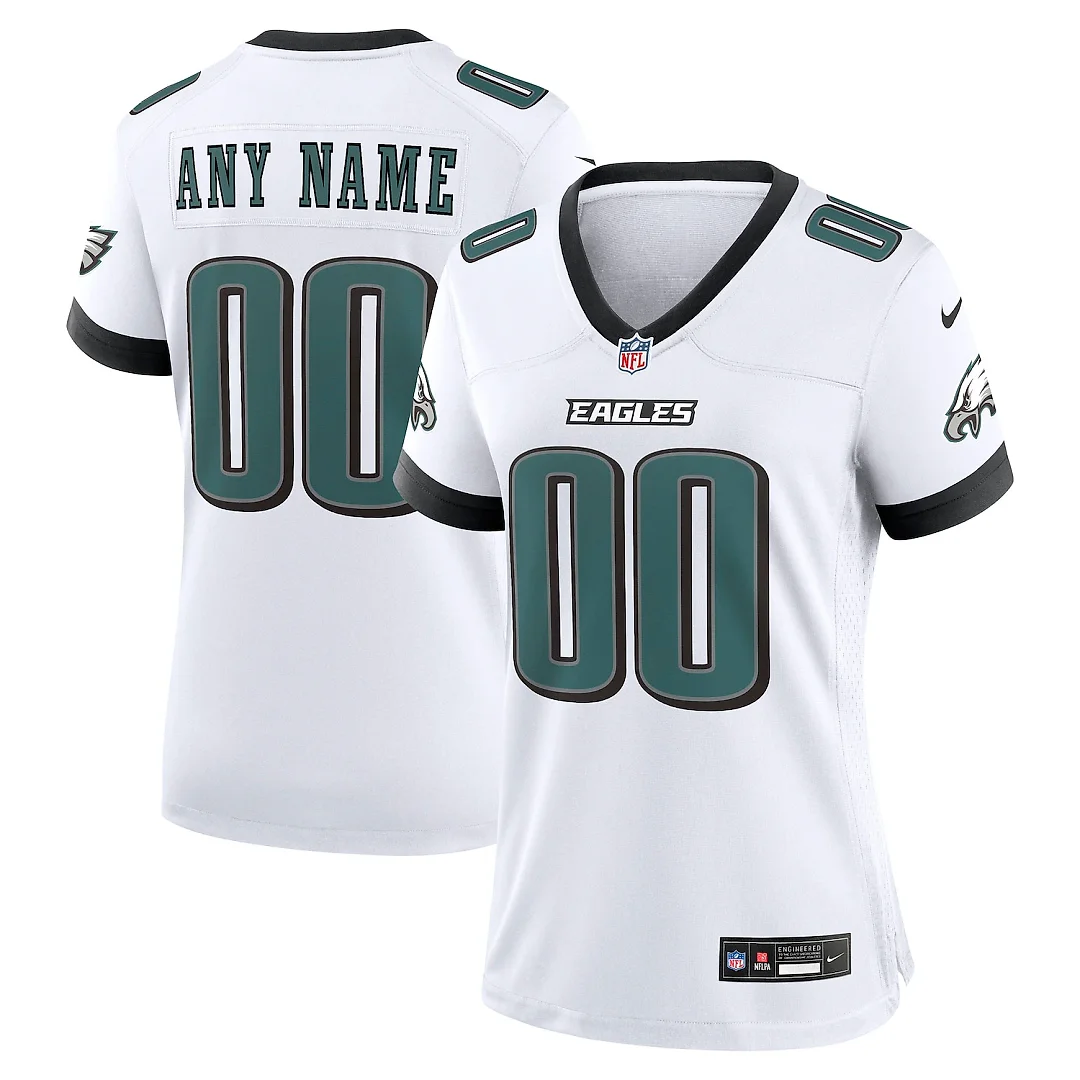 Zennovawear Philadelphia Eagles Women's Team Custom Game Jersey - White