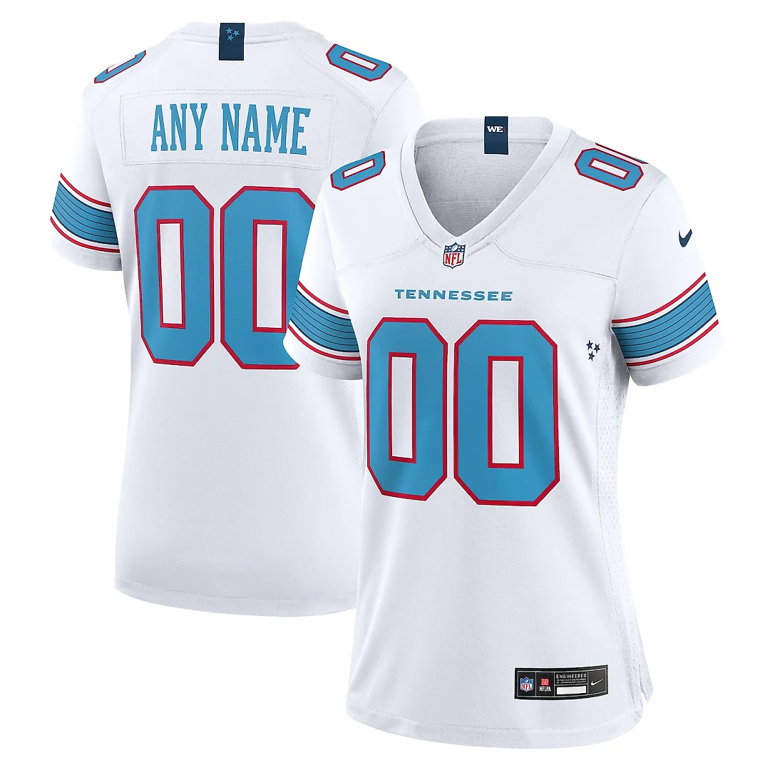 Zennovawear Tennessee Titans Women's Game Custom Jersey - White