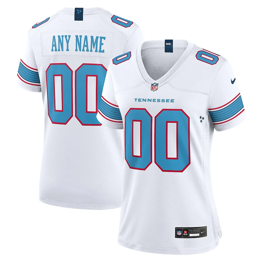 Zennovawear Tennessee Titans Women's Game Custom Jersey - White