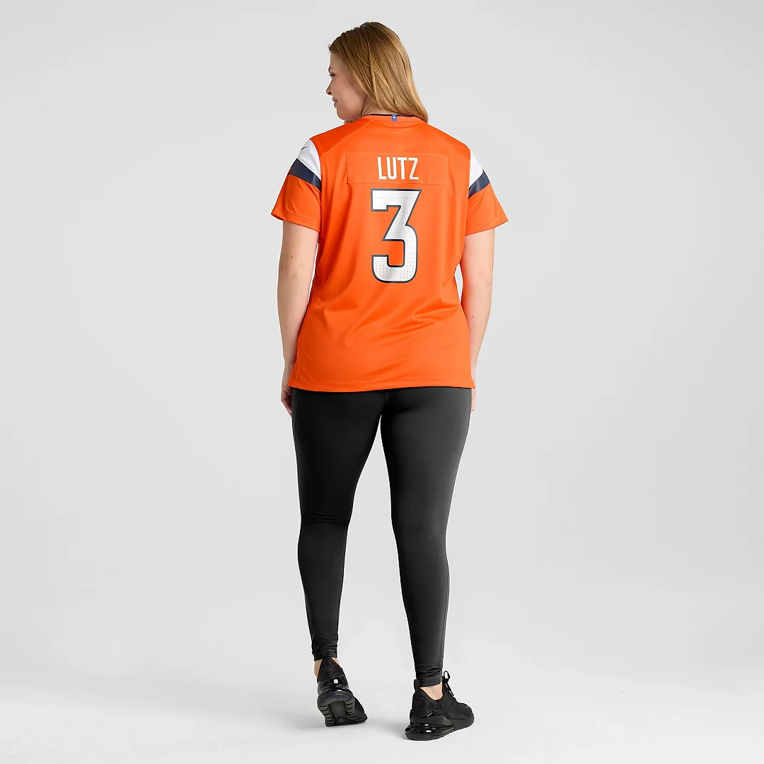 Zennovawear Wil Lutz Denver Broncos Women's Team Game Jersey - Orange