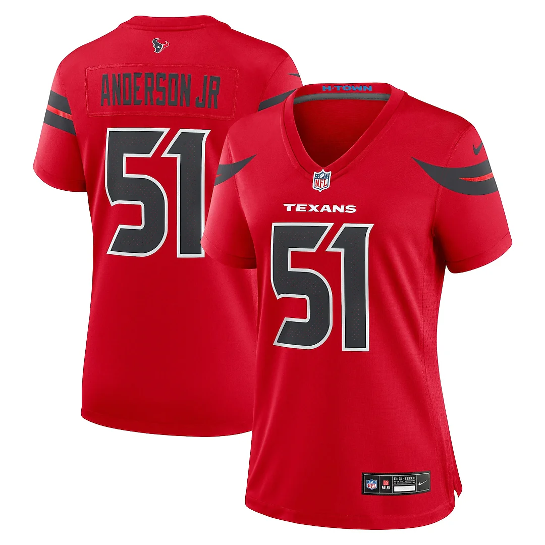 Zennovawear Will Anderson Jr. Houston Texans Women's Alternate Game Jersey - Red