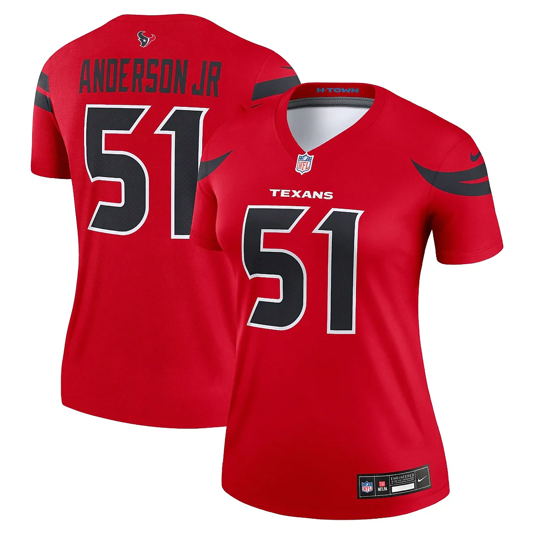 Zennovawear Will Anderson Jr. Houston Texans Women's Alternate Legend Player Performance Top - Red