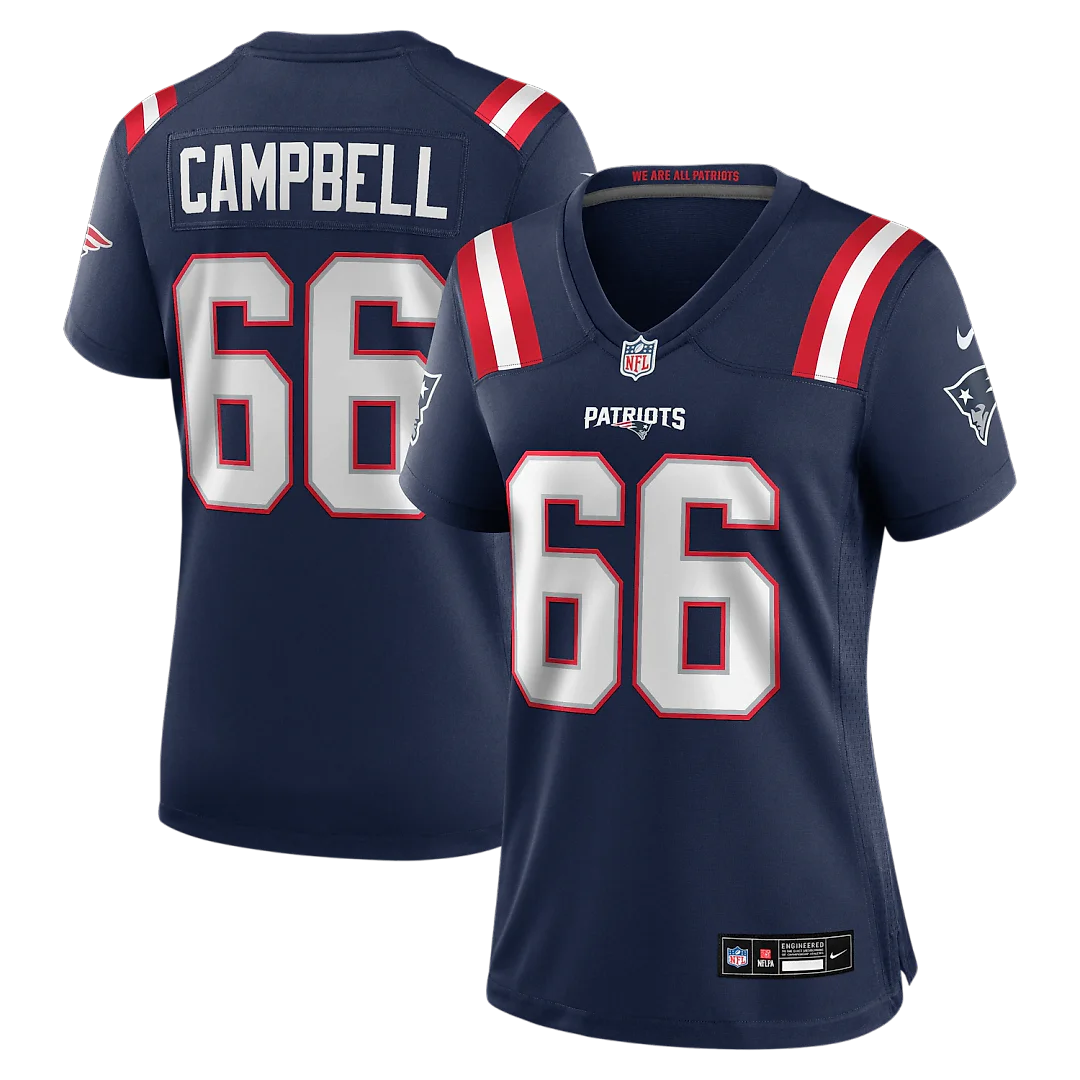 Zennovawear Will Campbell New England Patriots Women's Team Game Jersey - Navy