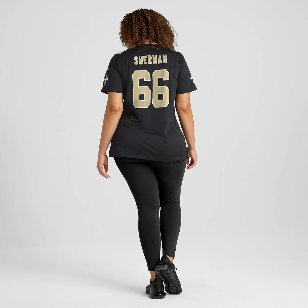 Zennovawear William Sherman New Orleans Saints Women's Team Game Jersey - Black