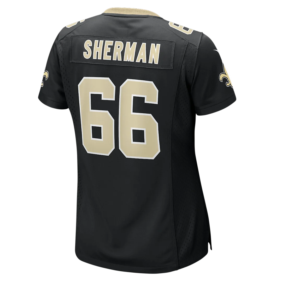 Zennovawear William Sherman New Orleans Saints Women's Team Game Jersey - Black