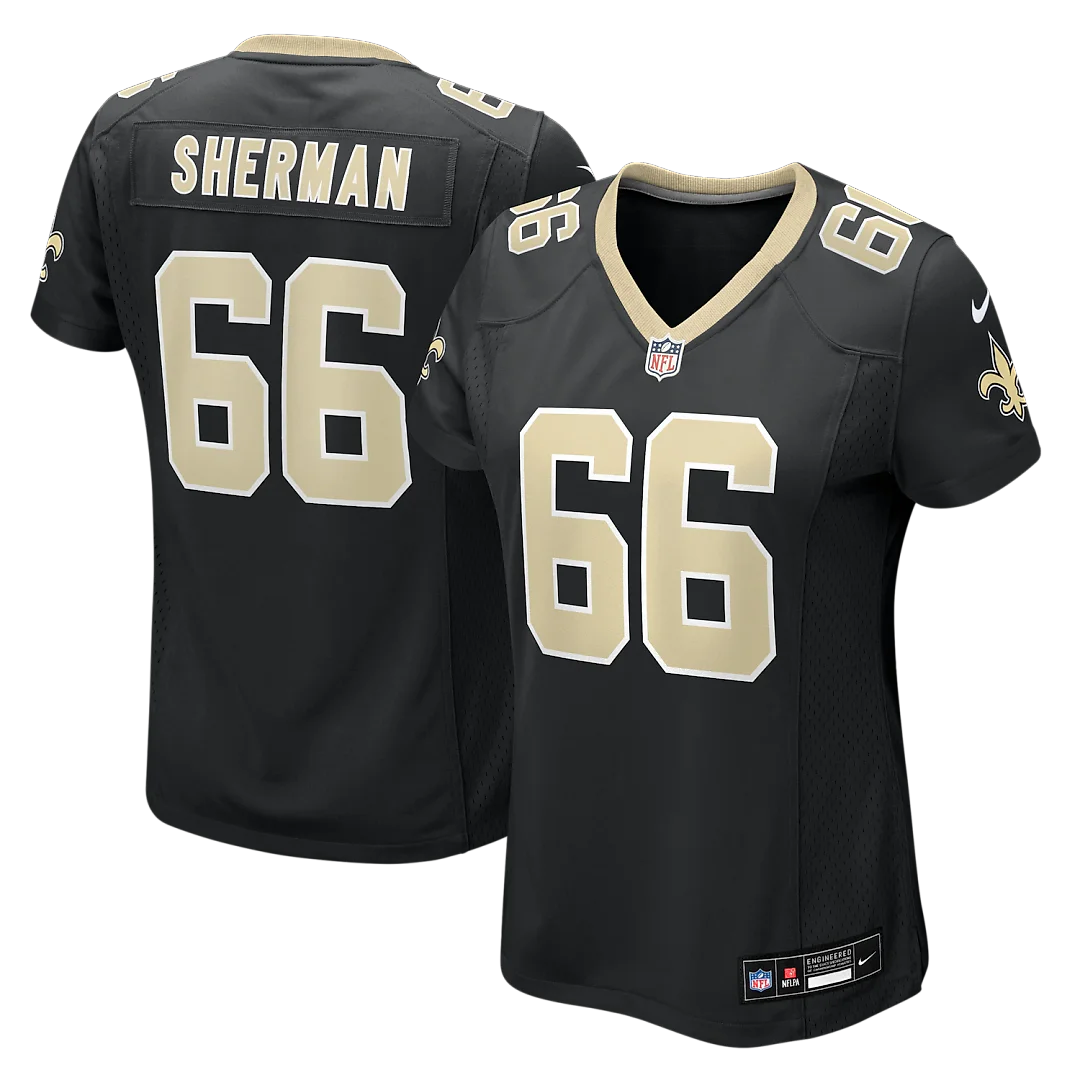 Zennovawear William Sherman New Orleans Saints Women's Team Game Jersey - Black