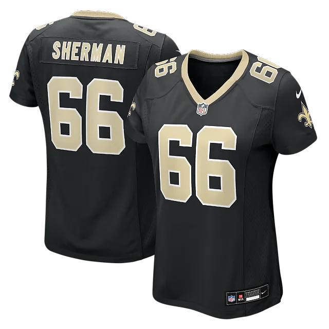 Zennovawear William Sherman New Orleans Saints Women's Team Game Jersey - Black