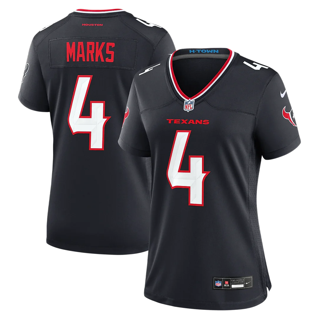 Zennovawear Woody Marks Houston Texans Women's Team Game Jersey - Navy