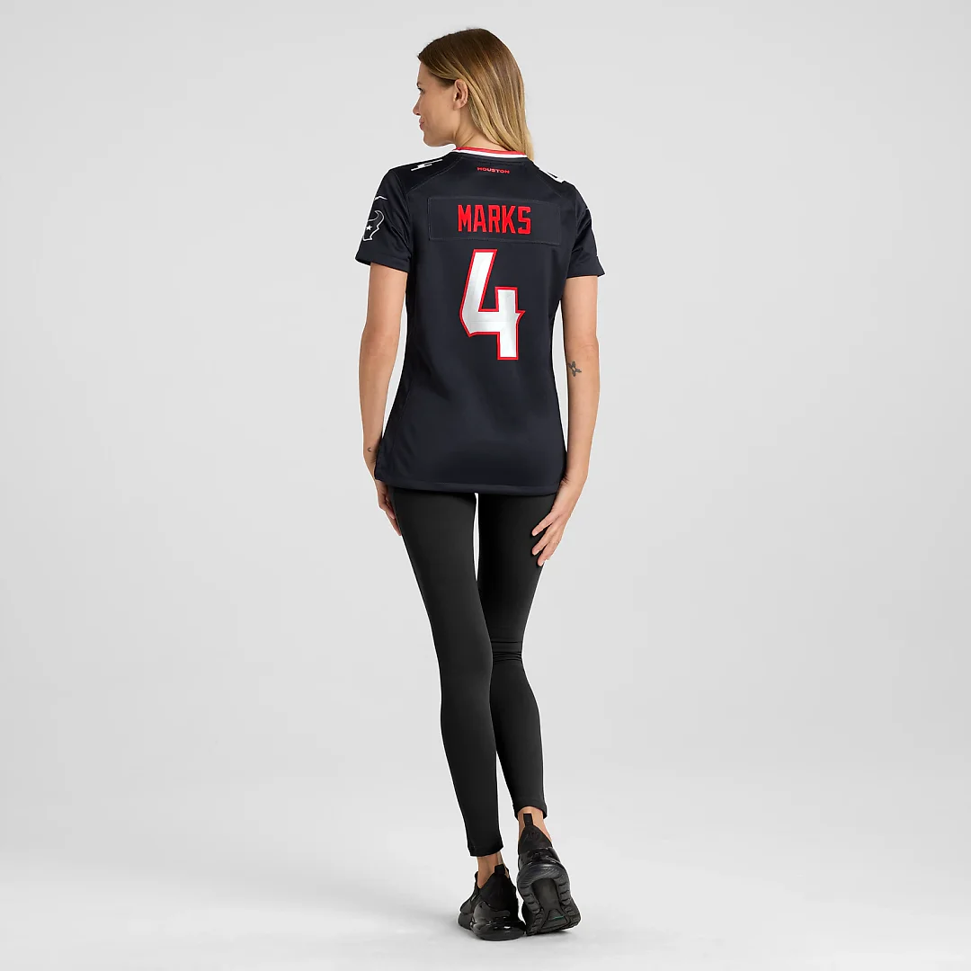 Zennovawear Woody Marks Houston Texans Women's Team Game Jersey - Navy