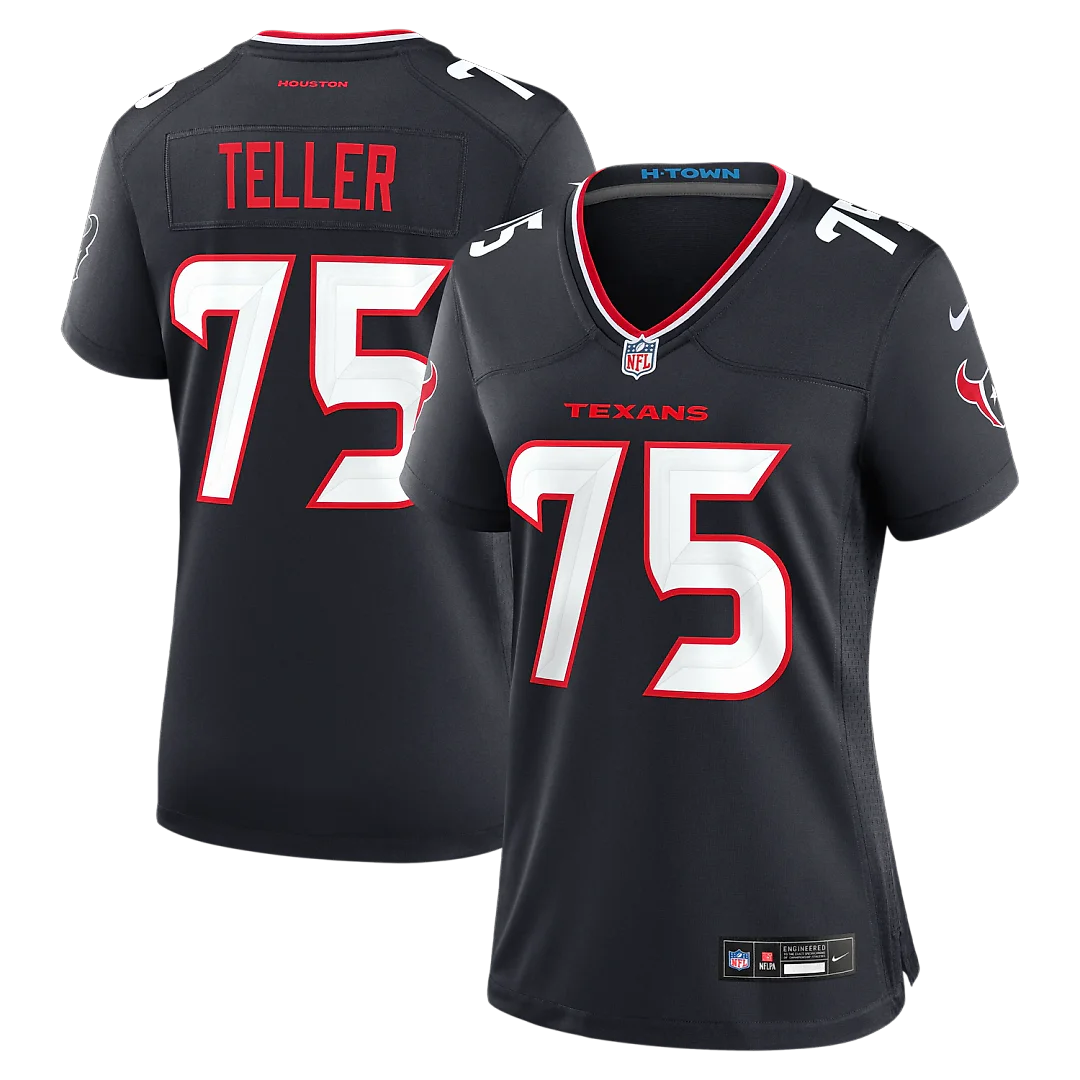 Zennovawear Wyatt Teller Houston Texans Women's Team Game Jersey - Navy