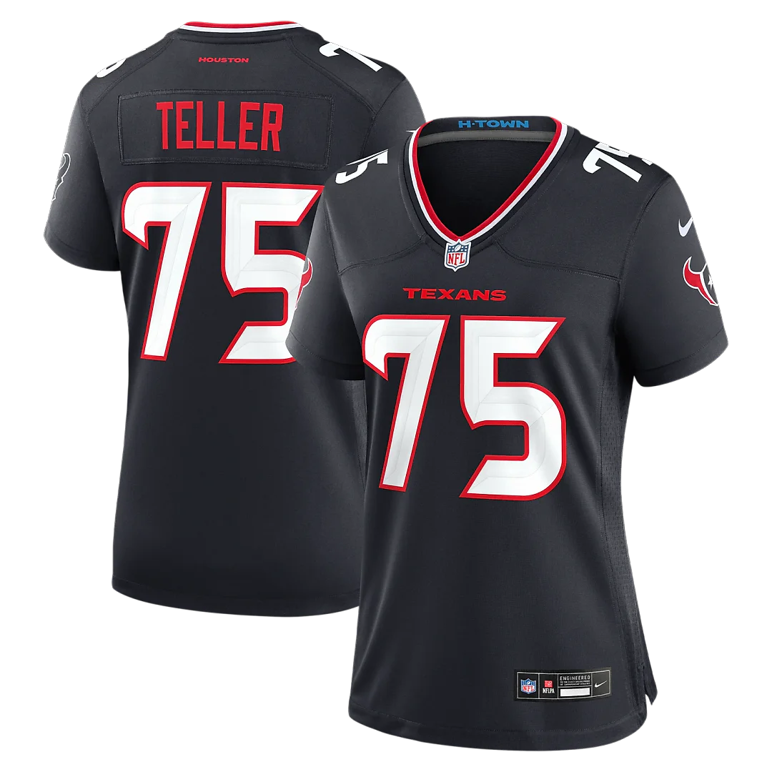 Zennovawear Wyatt Teller Houston Texans Women's Team Game Jersey - Navy