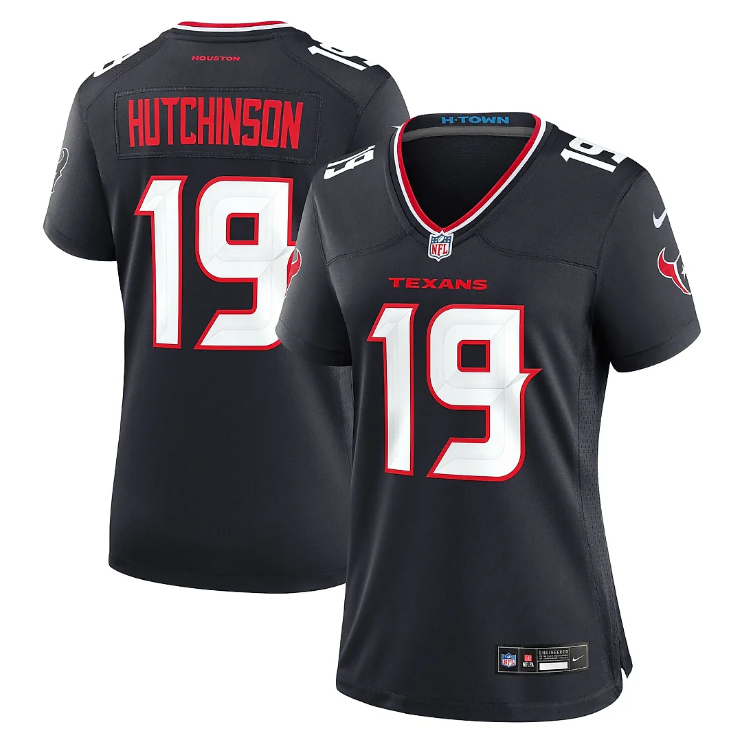 Zennovawear Xavier Hutchinson Houston Texans Women's Team Game Jersey - Navy